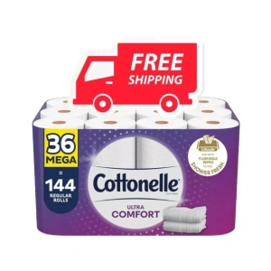 🔥 36 Mega Rolls 🔥 268 sheets per Roll Cottonelle Ultra Comfort Toilet Paper